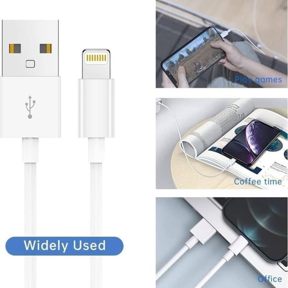 Lightning to USB Cable, 1m, Charging Compatible With iPhone/Apple/14/13/12/12 - Picture 4 of 7